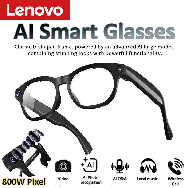 Audio Music Live - Occhiali Intelligenti AI Lenovo con Fotocamera