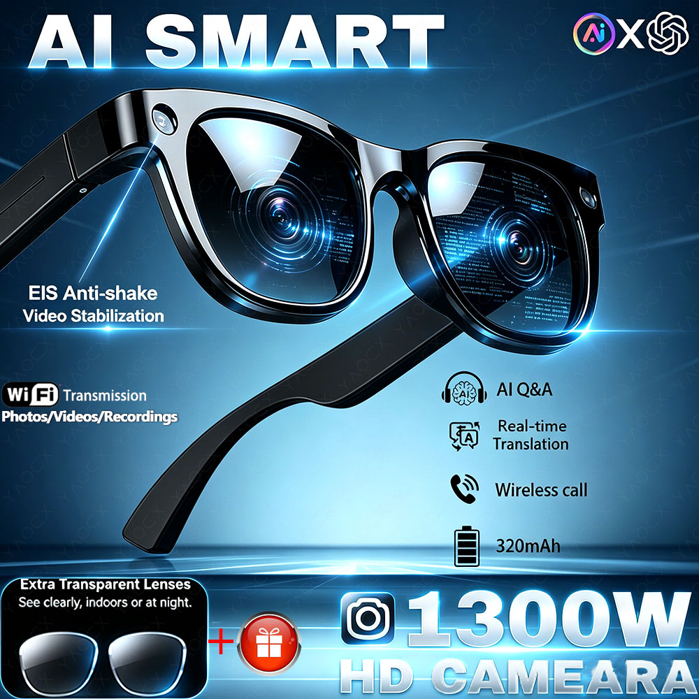 Audio Music To Video Ai Free - Occhiali Smart AI con Fotocamera HD