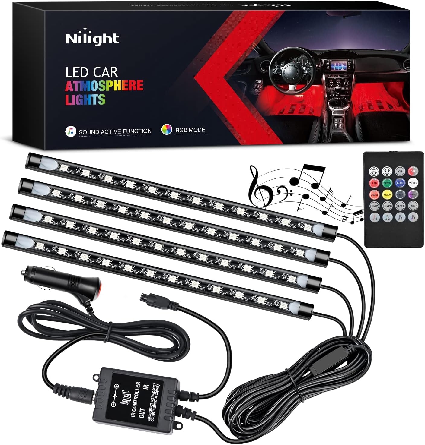 Audio Music Light - Nilight - TR-06 4 Pezzi 48