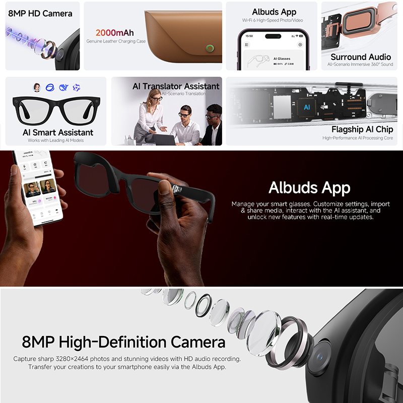 Nuovi Occhiali Smart AI 2026 c - Audio Music To Video Ai Free recensione e prezzo