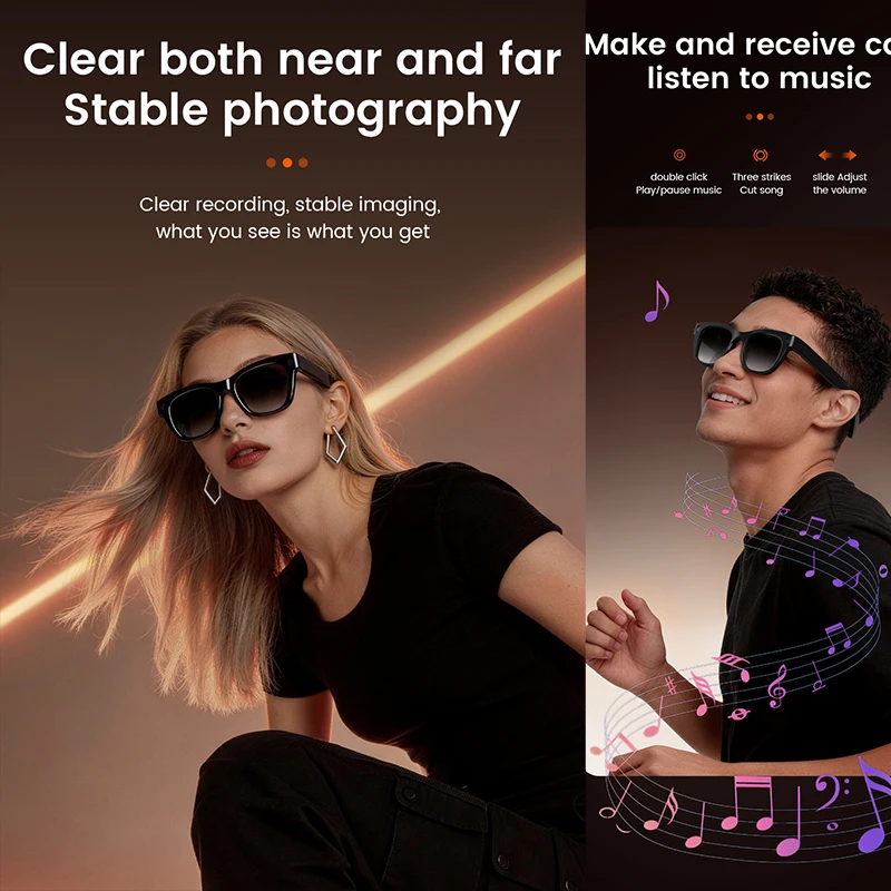 Occhiali Smart AI con Fotocame - Audio Music To Video Ai Free recensione e prezzo